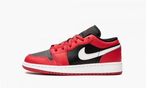 Nike Air Jordan 1 Low GS 'Black / Very Berry' Schoenen Kinderen Zwart Wit Rood Nederland | 047825-DNY