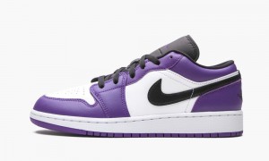 Nike Air Jordan 1 Low GS 'Court Purple' Schoenen Kinderen Paars Zwart Wit Nederland | 827143-OVB