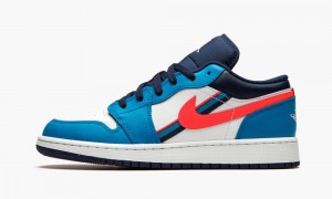 Nike Air Jordan 1 Low (GS) 'Game Time' Schoenen Kinderen Wit Rood Blauw Nederland | 548706-AYK