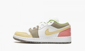 Nike Air Jordan 1 Low GS 'Multicolor Pastel Grind' Schoenen Kinderen Wit Groen Nederland | 742930-FYJ