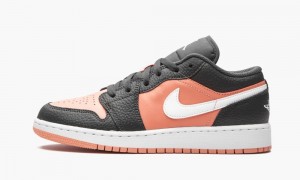 Nike Air Jordan 1 Low GS 'Pink Quartz' Schoenen Kinderen Zwart Roze Nederland | 265109-RDT