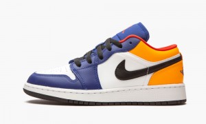 Nike Air Jordan 1 Low GS 'Royal Yellow' Schoenen Kinderen Donkerblauw Wit Geel Nederland | 357948-ECJ