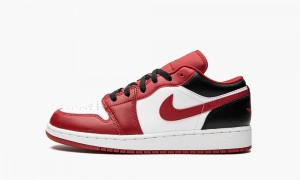 Nike Air Jordan 1 Low GS Schoenen Kinderen Wit Rood Zwart Nederland | 064712-VFH