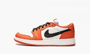 Nike Air Jordan 1 Low GS 'Starfish' Schoenen Kinderen Wit Zwart Oranje Nederland | 124038-ZCT