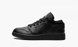 Nike Air Jordan 1 Low GS 'Triple Black' Schoenen Kinderen Zwart Wit Nederland | 074865-BQX