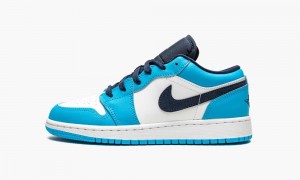 Nike Air Jordan 1 Low GS 'UNC' Schoenen Kinderen Wit Blauw Obsidian Nederland | 649183-EDX