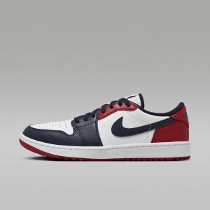 Nike Air Jordan 1 Low G Schoenen Dames Wit Rood Obsidian Nederland | 927603-UZD