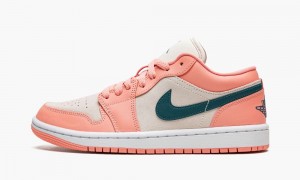 Nike Air Jordan 1 Low 'Light Madder Root' Schoenen Dames Donkerturquoise Groen Nederland | 713982-UIS