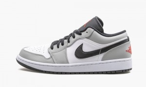 Nike Air Jordan 1 Low 'Light Smoke Grey' Schoenen Heren Grijs Rood Wit Nederland | 908726-KQE