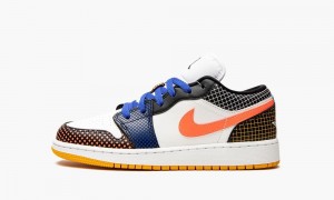 Nike Air Jordan 1 Low MMD BG 'Multicolor Grid' Schoenen Kinderen Wit Lichtmango Zwart Nederland | 975423-OXH