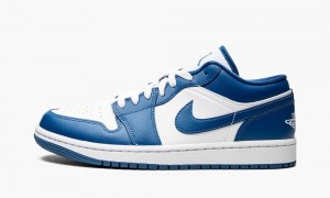 Nike Air Jordan 1 Low 'Marina Blue' Schoenen Dames Wit Blauw Nederland | 392175-NJU