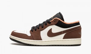 Nike Air Jordan 1 Low 'Mocha' Schoenen Heren Beige Wit Zwart Nederland | 984157-XKM