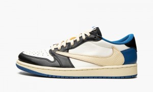 Nike Air Jordan 1 Low OG SP 'Travis Scott x Fragment' Schoenen Heren Zwart Wit Blauw Nederland | 281057-TSO