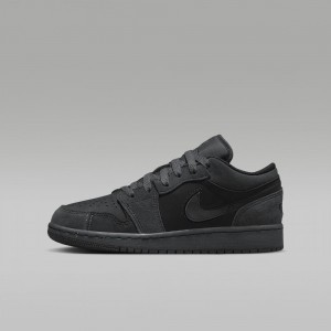 Nike Air Jordan 1 Low SE Craft Schoenen Kinderen Donkergrijs Rood Zwart Nederland | 190734-AZR