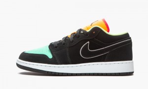 Nike Air Jordan 1 Low SE GS 'Aurora Green' Schoenen Kinderen Zwart Groen Nederland | 457631-IHE