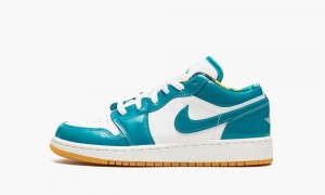 Nike Air Jordan 1 Low SE GS 'Barcelona' Schoenen Kinderen Turquoise Wit Nederland | 459368-FJI