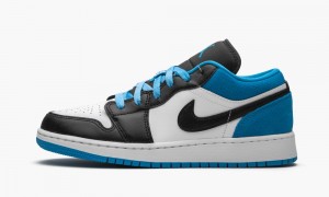 Nike Air Jordan 1 Low SE GS 'Laser Blue' Schoenen Kinderen Zwart Blauw Wit Nederland | 367102-QJF