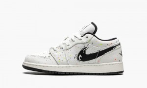 Nike Air Jordan 1 Low SE GS 'Paint Splatter' Schoenen Kinderen Zwart Oranje Wit Nederland | 961245-GJW