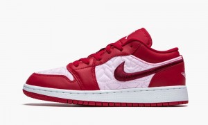Nike Air Jordan 1 Low SE GS 'Pink Quilt' Schoenen Kinderen Rood Donker Nederland | 914632-NMF