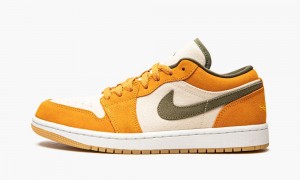 Nike Air Jordan 1 Low SE 'Light Curry' Schoenen Heren Wit Olijfgroen Diepgeel Nederland | 861435-UTJ