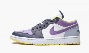 Nike Air Jordan 1 Low SE 'Mismatched Purple / Magenta' Schoenen Dames Blauw Wit Nederland | 681457-BJI