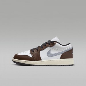 Nike Air Jordan 1 Low SE Schoenen Kinderen Wit Chocola Nederland | 786512-XAM