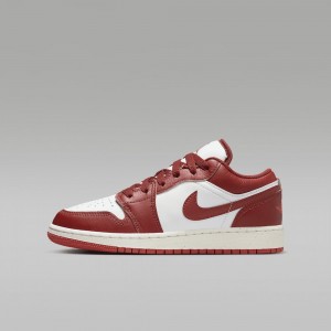 Nike Air Jordan 1 Low SE Schoenen Kinderen Rood Wit Nederland | 638754-ILM