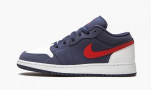 Nike Air Jordan 1 Low SE 'USA' Schoenen Kinderen Donkerblauw Rood Wit Nederland | 509362-BVW