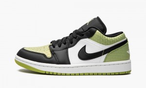 Nike Air Jordan 1 Low SE 'Vivid Green Snakeskin' Schoenen Dames Groen Zwart Nederland | 648137-WYA