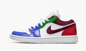 Nike Air Jordan 1 Low SE 'White / Multicolor' Schoenen Dames Wit Donker Nederland | 795281-KMP