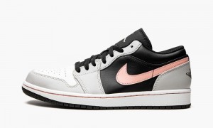 Nike Air Jordan 1 Low Schoenen Heren Zwart Koraal Grijs Nederland | 912078-BCS