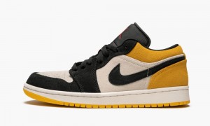 Nike Air Jordan 1 Low 'University Gold' Schoenen Heren Rood Goud Zwart Nederland | 418059-VIS