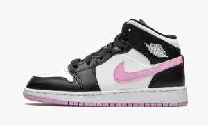 Nike Air Jordan 1 MID GS 'Arctic Pink' Schoenen Kinderen Wit Roze Zwart Nederland | 257149-UGT