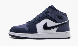 Nike Air Jordan 1 MID (GS) 'Sanded Purple' Schoenen Kinderen Obsidian Nederland | 074659-KFY