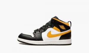 Nike Air Jordan 1 MID PS 'Pollen' Schoenen Kinderen Wit Zwart Nederland | 329180-DAI