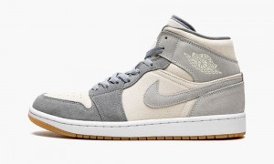 Nike Air Jordan 1 MID SE 'Coconut Milk' Schoenen Heren Grijs Nederland | 172598-OZA