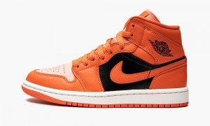 Nike Air Jordan 1 MID SE Schoenen Dames Rood Oranje Nederland | 186349-DBK
