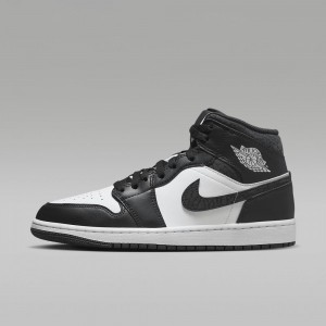 Nike Air Jordan 1 MID SE Schoenen Dames Zwart Wit Nederland | 968231-YHJ