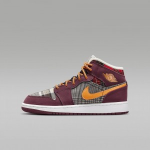 Nike Air Jordan 1 MID SE Schoenen Kinderen Bordeaux Nederland | 601347-CTM