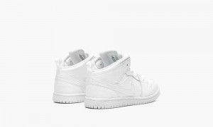Nike Air Jordan 1 MID (TD) 'Triple White' Schoenen Kinderen Wit Nederland | 935182-YEH