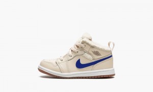 Nike Air Jordan 1 MID UTL (TD) Schoenen Kinderen Wit Blauw Nederland | 081697-EUB