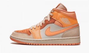 Nike Air Jordan 1 Mid 'Apricot' Schoenen Dames Oranje Abrikoos Nederland | 253418-RBL