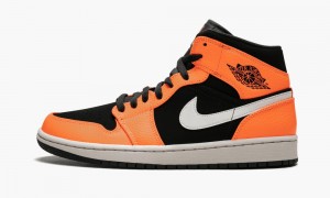 Nike Air Jordan 1 Mid 'Black Cone' Schoenen Heren Oranje Zwart Nederland | 723419-IDC