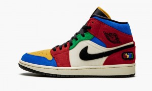 Nike Air Jordan 1 Mid 'Blue The Great - Fearless' Schoenen Heren Gekleurd Nederland | 501269-MAW