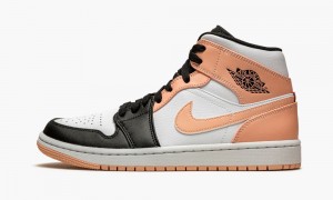 Nike Air Jordan 1 Mid 'Crimson Tint' Schoenen Heren Rood Wit Zwart Nederland | 398641-SJC