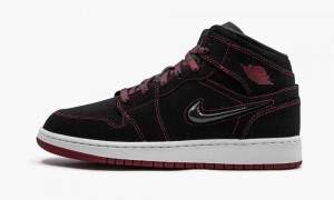 Nike Air Jordan 1 Mid Fearless GS 'Come Fly With Me' Schoenen Kinderen Zwart Rood Wit Nederland | 329405-PSE