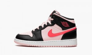 Nike Air Jordan 1 Mid GS 'Atmosphere' Schoenen Kinderen Zwart Nederland | 250691-NIL
