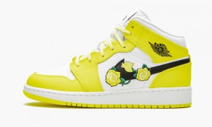 Nike Air Jordan 1 Mid GS 'Dynamic Yellow' Schoenen Kinderen Geel Zwart Wit Nederland | 025769-HFG