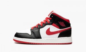 Nike Air Jordan 1 Mid GS 'Very Berry' Schoenen Kinderen Zwart Wit Rood Nederland | 180432-GFL