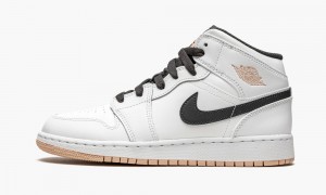 Nike Air Jordan 1 Mid GS 'White / Arctic Orange' Schoenen Kinderen Wit Donkergrijs Oranje Nederland | 268709-HRN